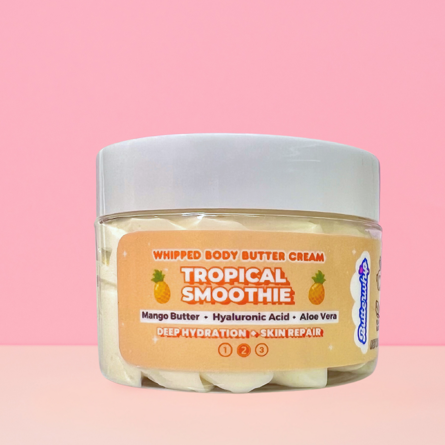 Moisturizing Hyaluronic and Aloe Body Butter Cream - Tropical Smoothie