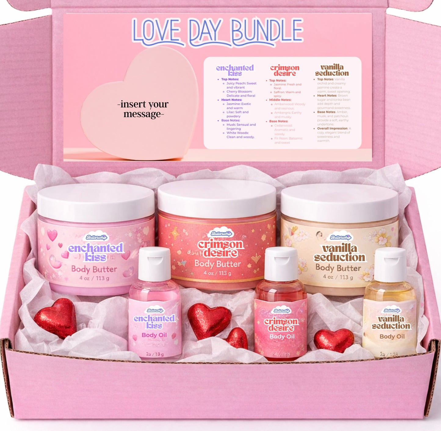 Love Bundle - 3 body butters and 3 body oils