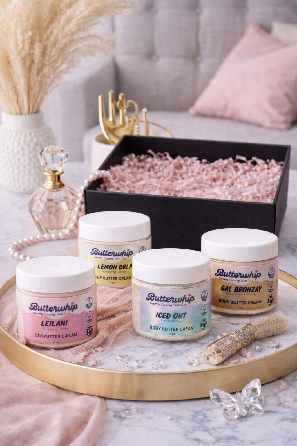 Butterdrip Glam Shimmer Body Butter Cream - Mini Bundle